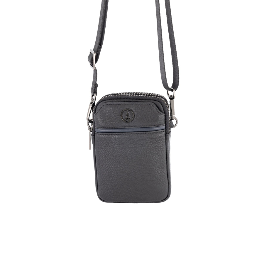 Midi double zip sling bag