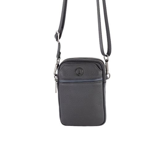 Midi double zip sling bag